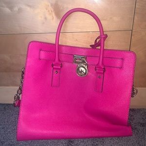 Pink Michael kors tote- great condition